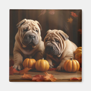 Shar Pei Valp Höstglädje Pumpa Magnet