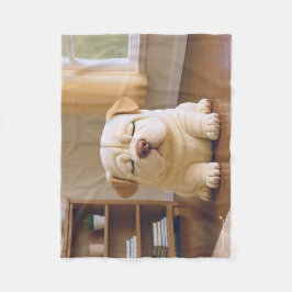 Shar Pei-valp - Mjuk lugn av WangWang Fleecefilt