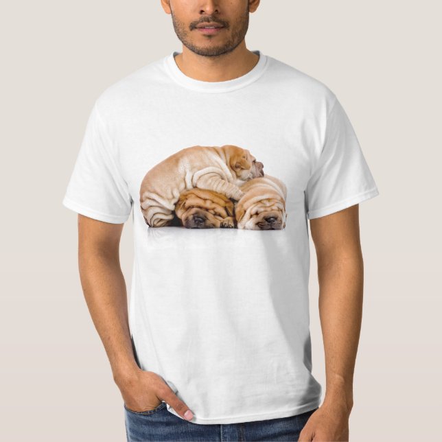 Shar Pei valpMound Tee Shirt (Framsida)
