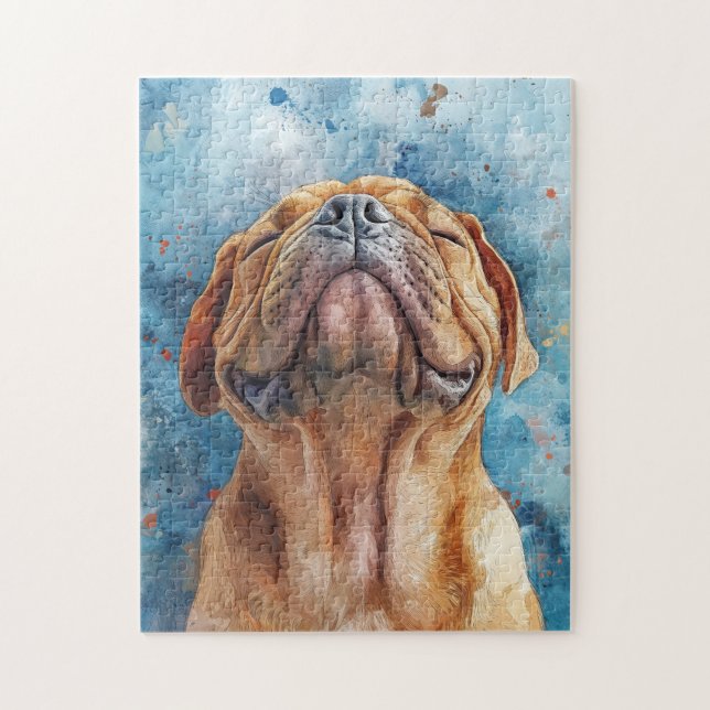 Shar Pei Watercolor Painting Pussel (Vertikal)