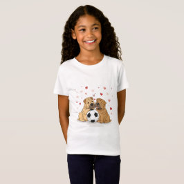 Shar Peis with soccer ball for Valentine's Day T Shirt