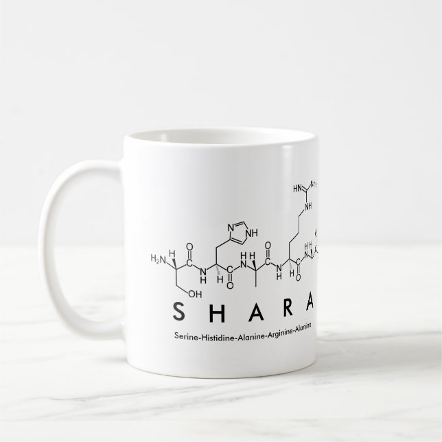 Shara peptide namn mugg (Vänster)
