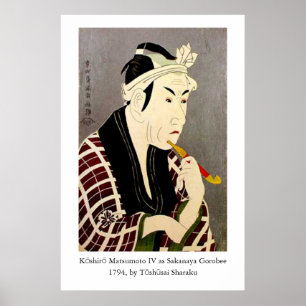Sharaku 's Kōshirō Matsumoto IV som Sakanaya Goro Poster