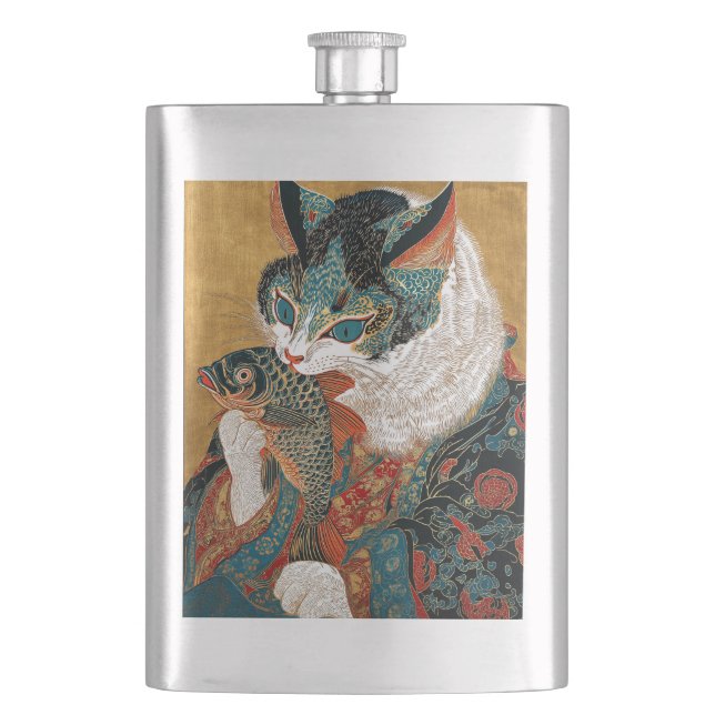 Sharaku Stil Ukiyo-e Kabuki Cat Fickplunta (Framsidan)