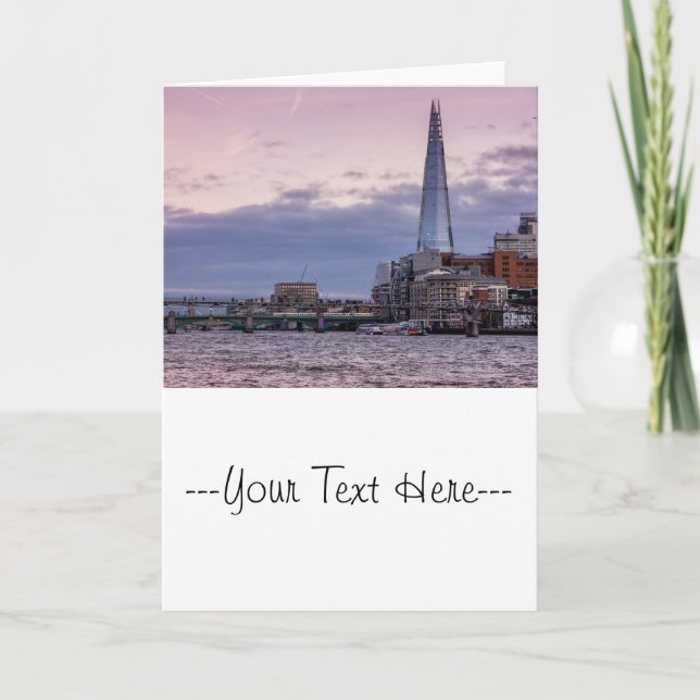 Shard in the Evening, London UK Kort (Framsida)