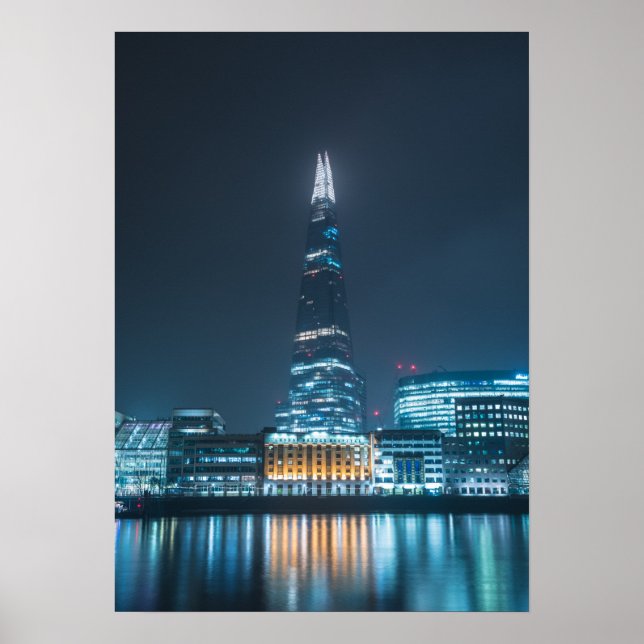 Shard London-bron på natten Poster (Framsidan)