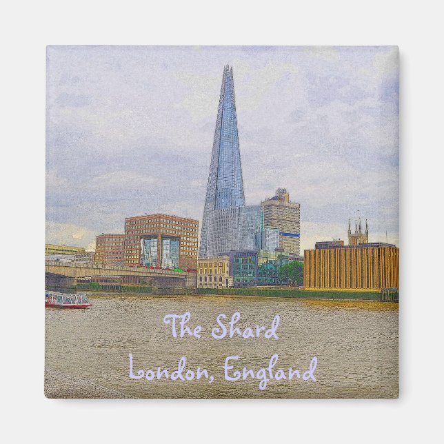 Shard, Thames River, London, England Magnet (Framsidan)