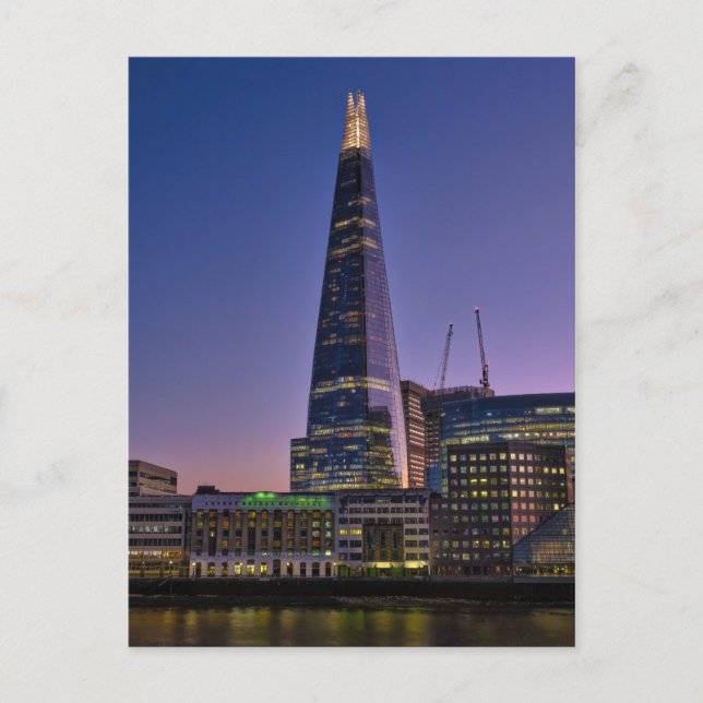 Shard vid dusk, London UK Postcard Vykort (Framsida)