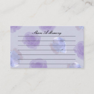 Share a Memory of a Loved One Card – Funeral Tilläggskort
