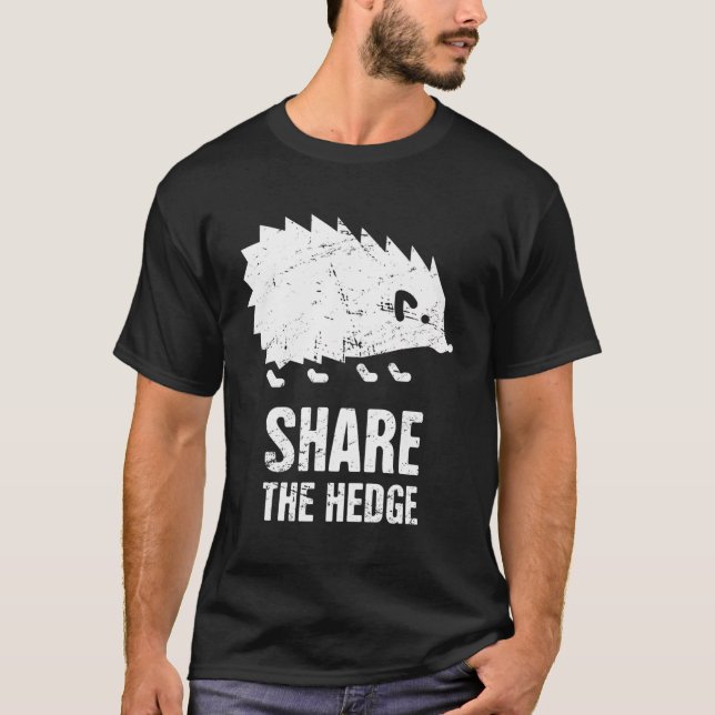 Share Cute Pet Hedge Hog Funny Hedgehog T Shirt (Framsida)