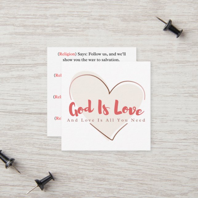 Share Gods Love Gospel Tract Calling Card (Fram/Back In Situ)
