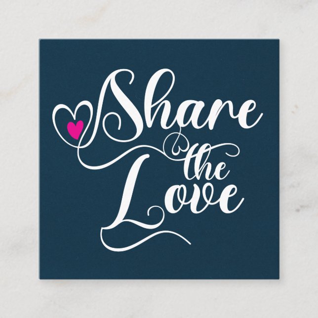 Share the love script typography referral card (Framsida)