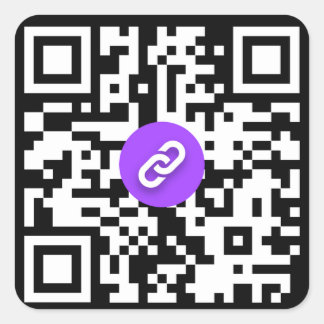 Shareable QR Code Stickers Fyrkantigt Klistermärke