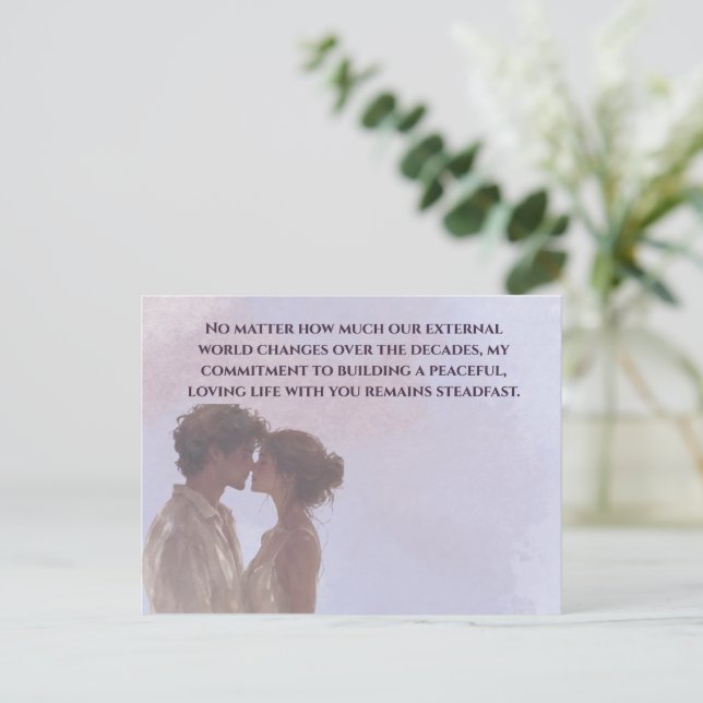 Shared Future & Growth Love Quote Postcard | Build Vykort (Stående Fram)