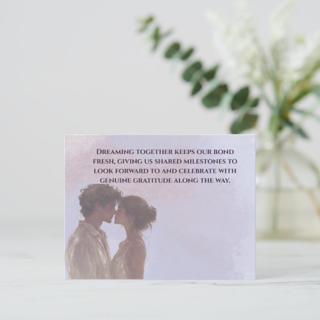 Shared Future & Growth Love Quote Postcard | Build Vykort (Stående Fram)
