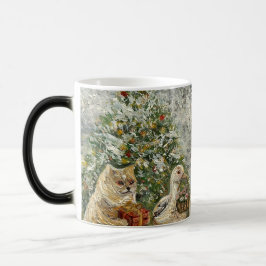 Shared Warmth Whimsical Farmhouse Animals Campfire Magisk Mugg