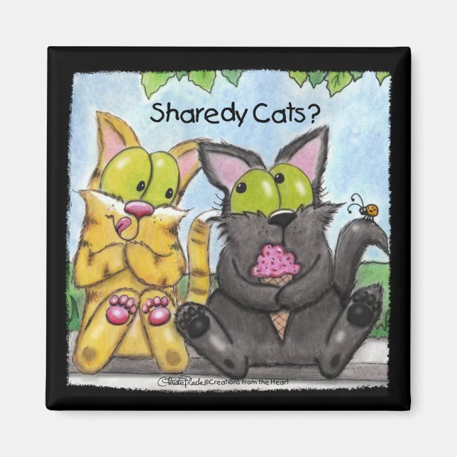Sharedy Cats - Fånig och Tig Magnet (Framsidan)