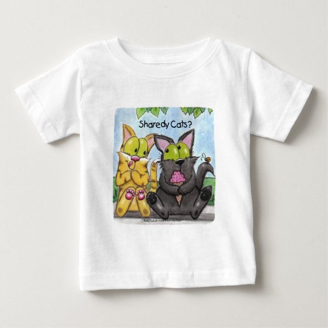 Sharedy Cats - Fånig och Tig Tee Shirt (Framsida)