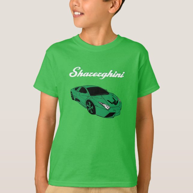 Sharerghini, Sharerghini grönt T T Shirt (Framsida)