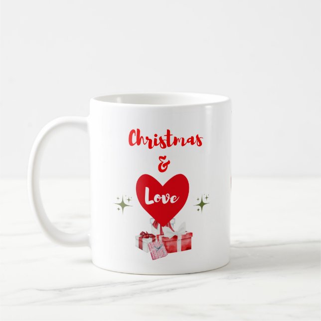 Sharing Christmas Love Photo Customizable Mug  Kaffemugg (Vänster)