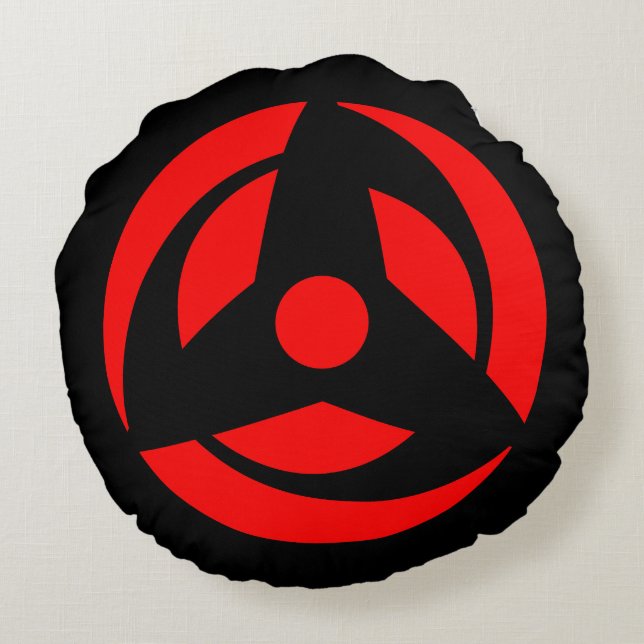 Sharingan Pillow Rund Kudde (Baksidan)