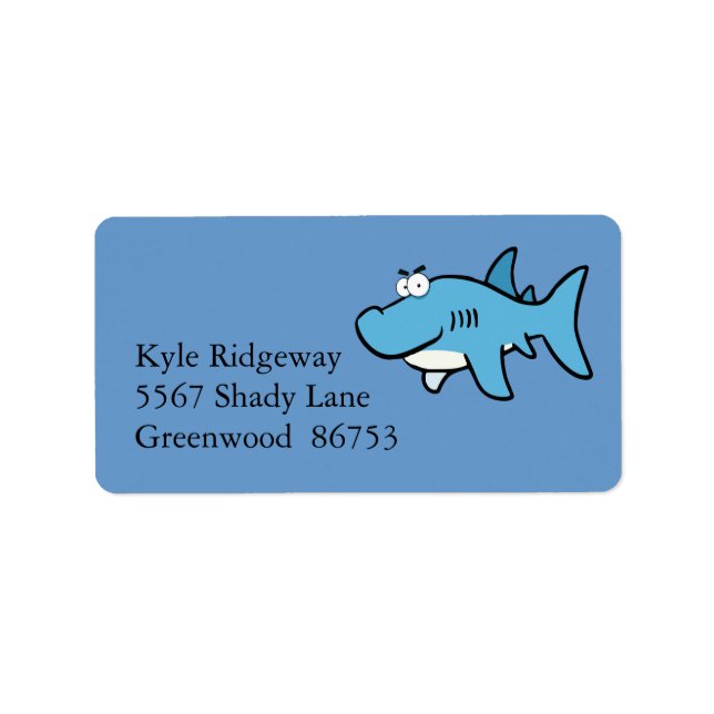 Shark Address Label Adressetikett (Framsidan)