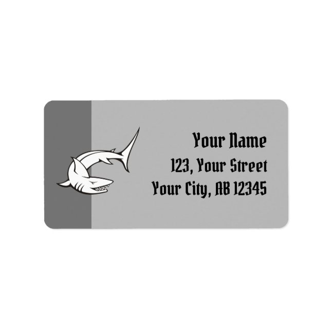 Shark Adressetikett (Framsidan)