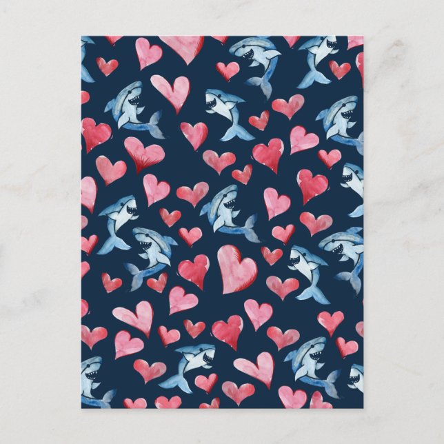 Shark Älskare Card Vykort (Framsida)