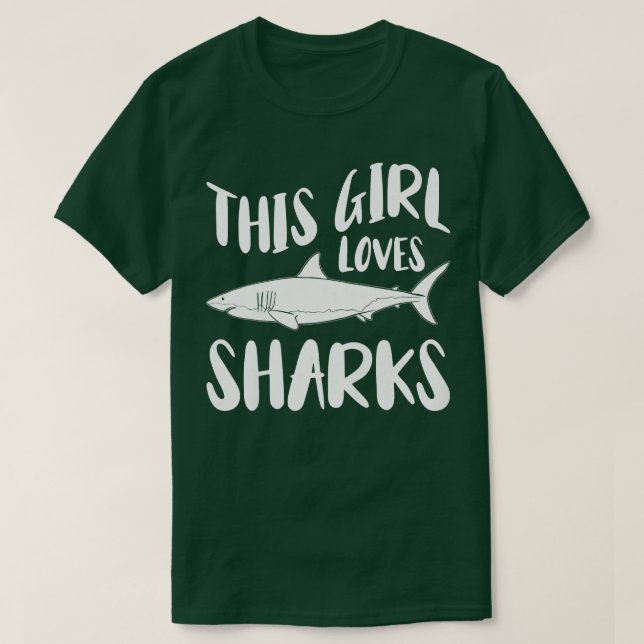 Shark Älskare marinbiologi, den här tjejen Kärlek- T Shirt (Design framsida)