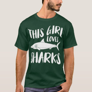 Shark Älskare marinbiologi, den här tjejen Kärlek- T Shirt