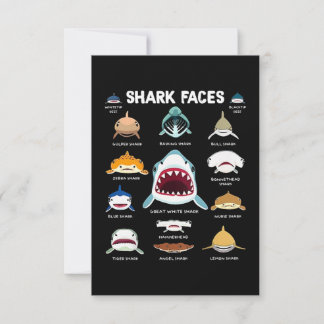 Shark Ansikte Sharkaholk Kort