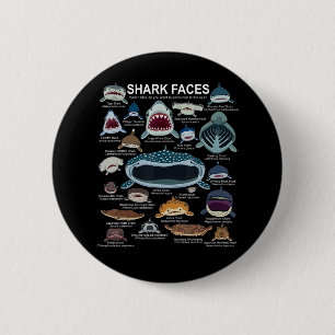 Shark Ansikte som du vill träffa på Ansikte Knapp