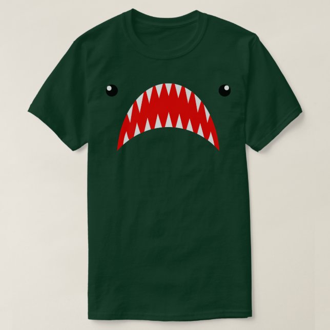 Shark Ansikte Teth Tfor the Week T Shirt (Design framsida)