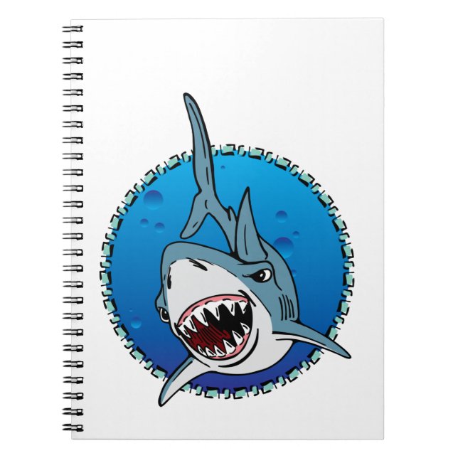SHARK! ANTECKNINGSBOK MED SPIRAL (Framsidan)