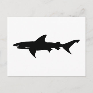 Shark Attack - Dölj med Eleganten Sharks Black Vykort