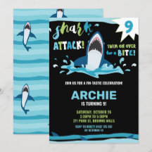 Shark Attack Födelsedagsfest Shark Boys Bassäng Pa