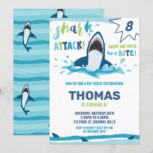 Shark Attack Födelsedagsfest Shark Boys Bassäng Pa