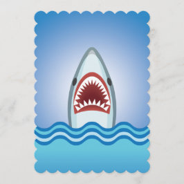 Shark Attack Funny Boat Party-inbjudningar Inbjudningar