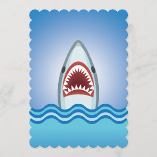 Shark Attack Funny Boat Party-inbjudningar Inbjudningar