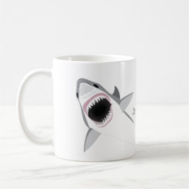 Shark Attack med ditt namn Kaffemugg