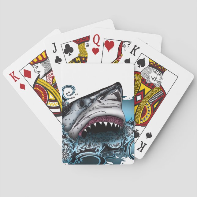 Shark Attack Spel Kort (Baksidan)
