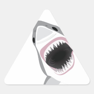 Shark Attack Triangelformat Klistermärke