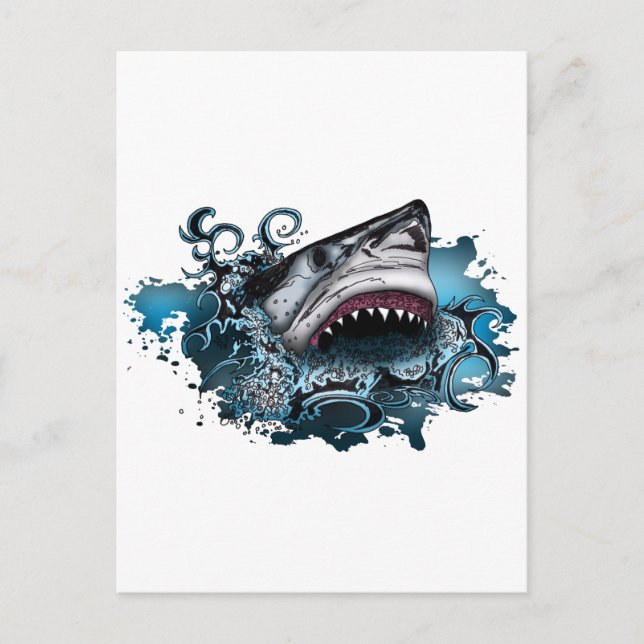 Shark Attack Vykort (Framsida)