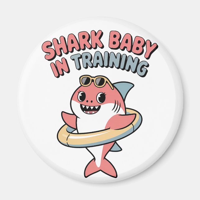 Shark Baby in Training | Kids Magnet (Framsidan)