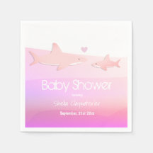 Shark Baby Shower Cute Rosa Ocean Animal