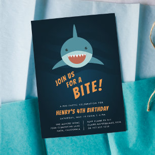 Shark Bait Födelsedagsfest inbjudan