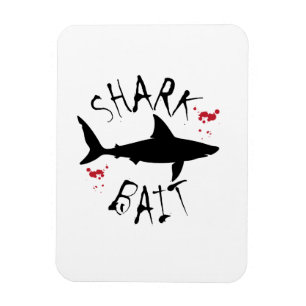 Shark Bait Funny Underbar White Magnet