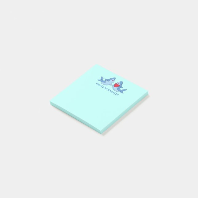 Shark Barn Cute Kawaii Post-it Notes Block (Vinklad)