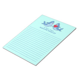 Shark Barn Cute Kawaii Stationary Anteckningsblock