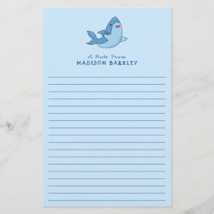 Shark Barn Cute Kawaii Stationery Brevpapper